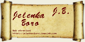 Jelenka Boro vizit kartica